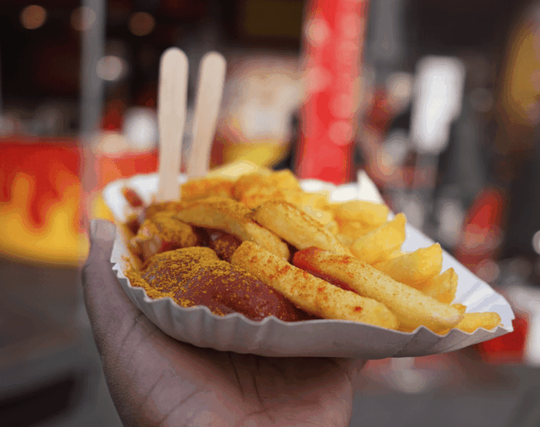 currywurst und pommes in hamm