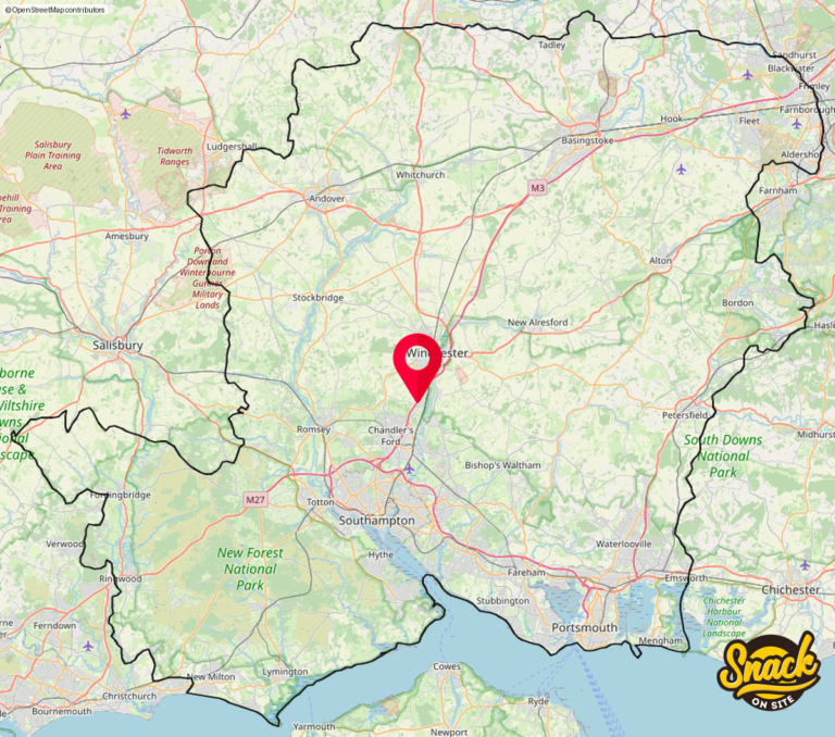 foodtruck and van map of Hampshire