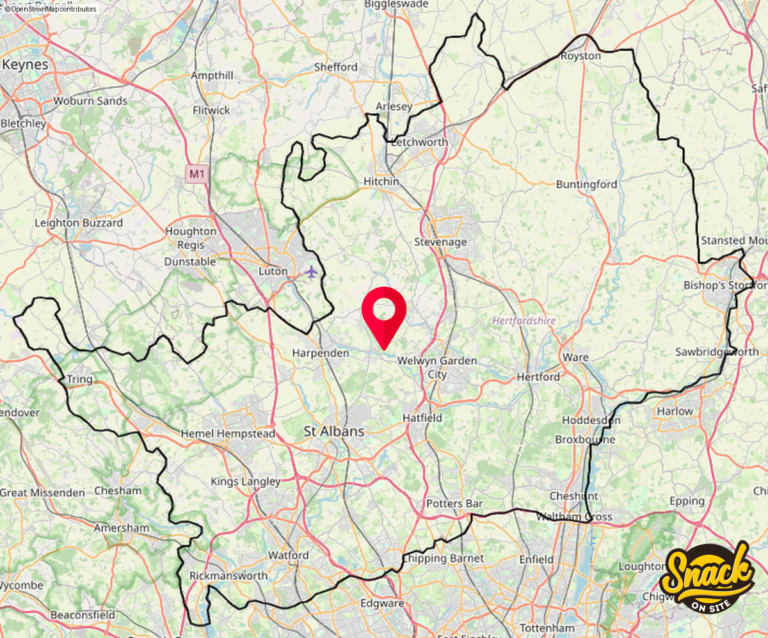 foodtruck and van map of Hertfordshire