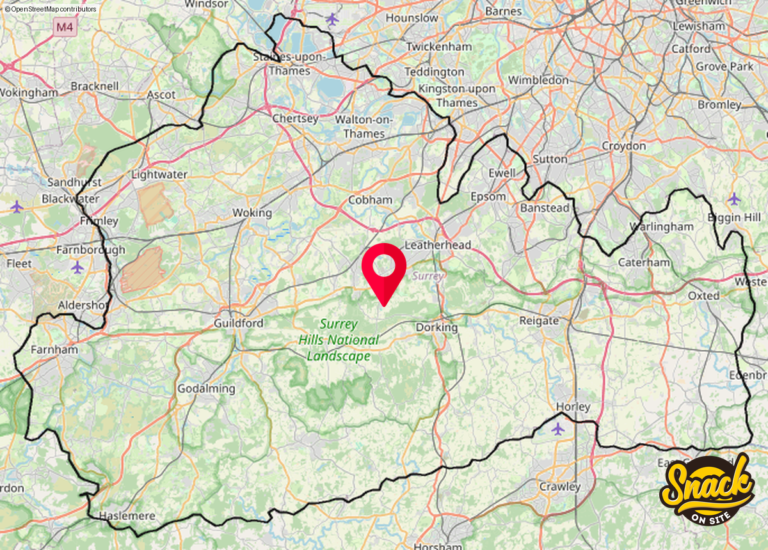 foodtruck and van map of Surrey