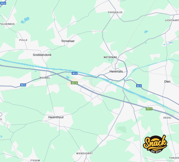 kaart herentals voor een foodtruck