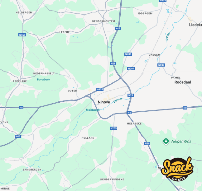 kaart ninove mobiel frietkot